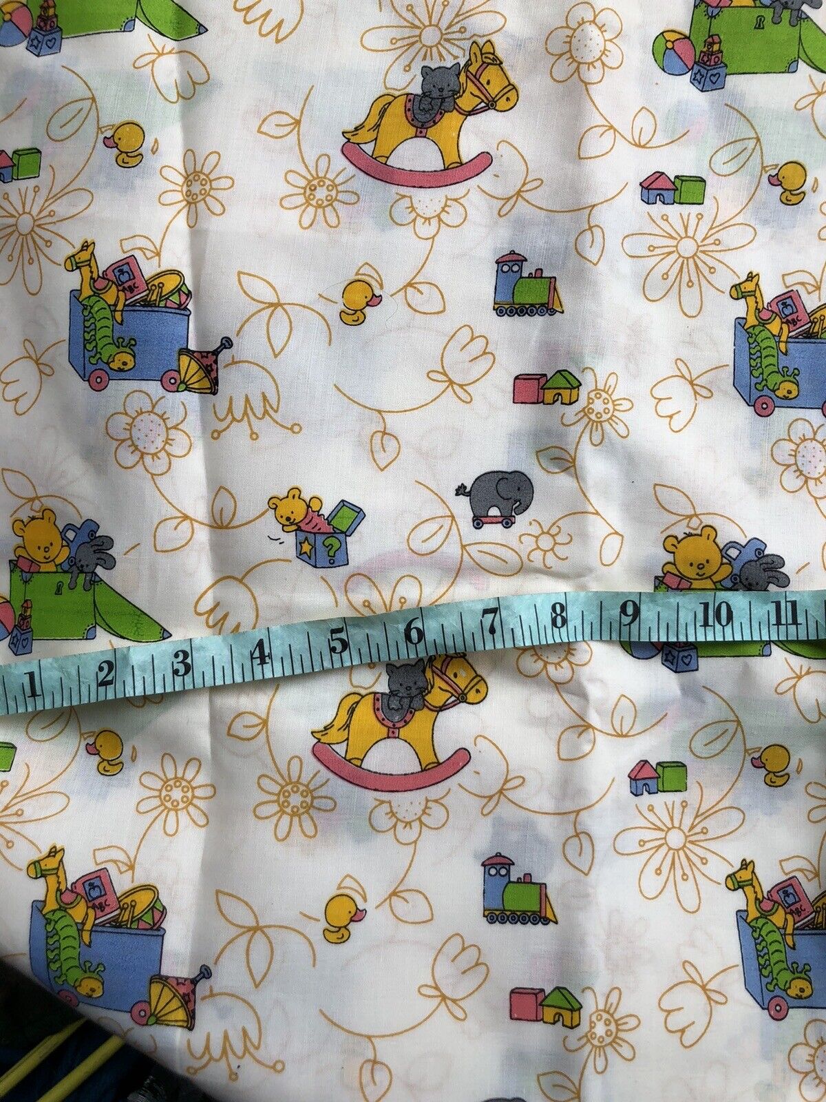 Vintage 1950’s 60’s Sweet Child FABRIC Width 44” x 2 yds+ horse kitty bunny duck