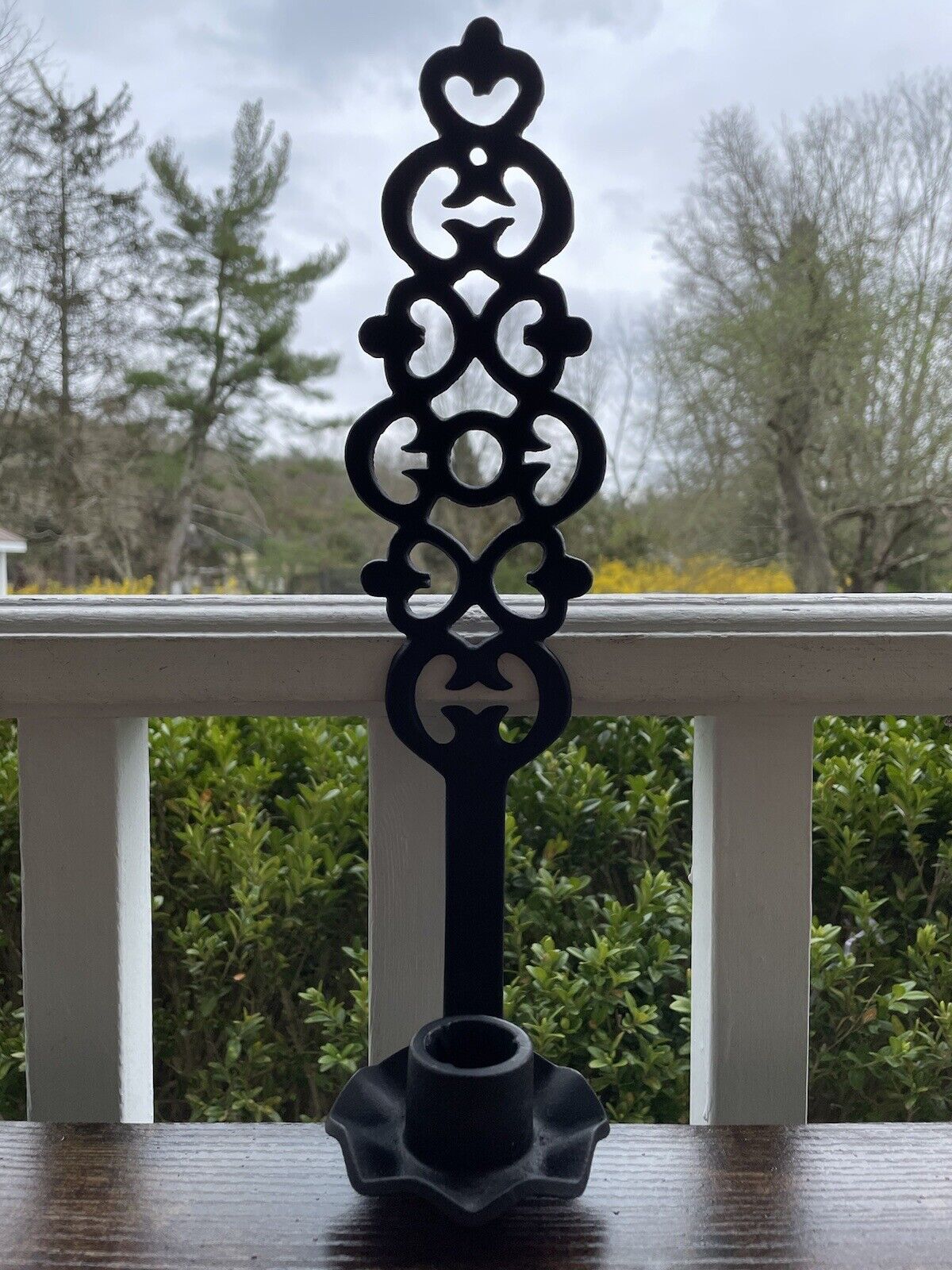 Robert Emig Black Cast Iron Metal Wall Candle Holder French Country #1391