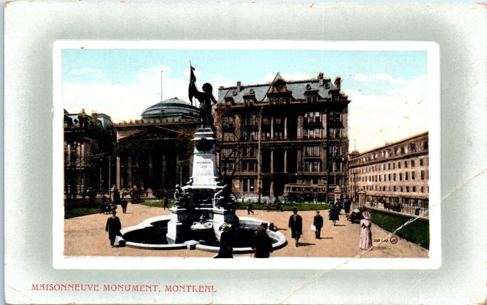 Maisonneuve Monument, Montreal, Canada Postcard c1912
