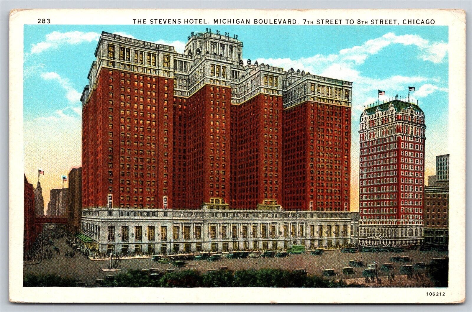 Postcard The Stevens Hotel, Chicago IL P10
