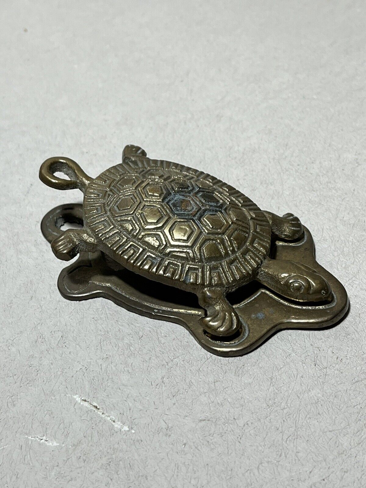 Vintage Solid Brass Turtle Tortoise Clip Paperclip Clips 