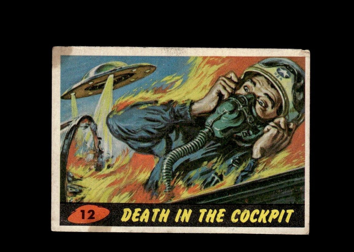 1962 Mars Attacks #12 Death in the Cockpit Poor/Fair