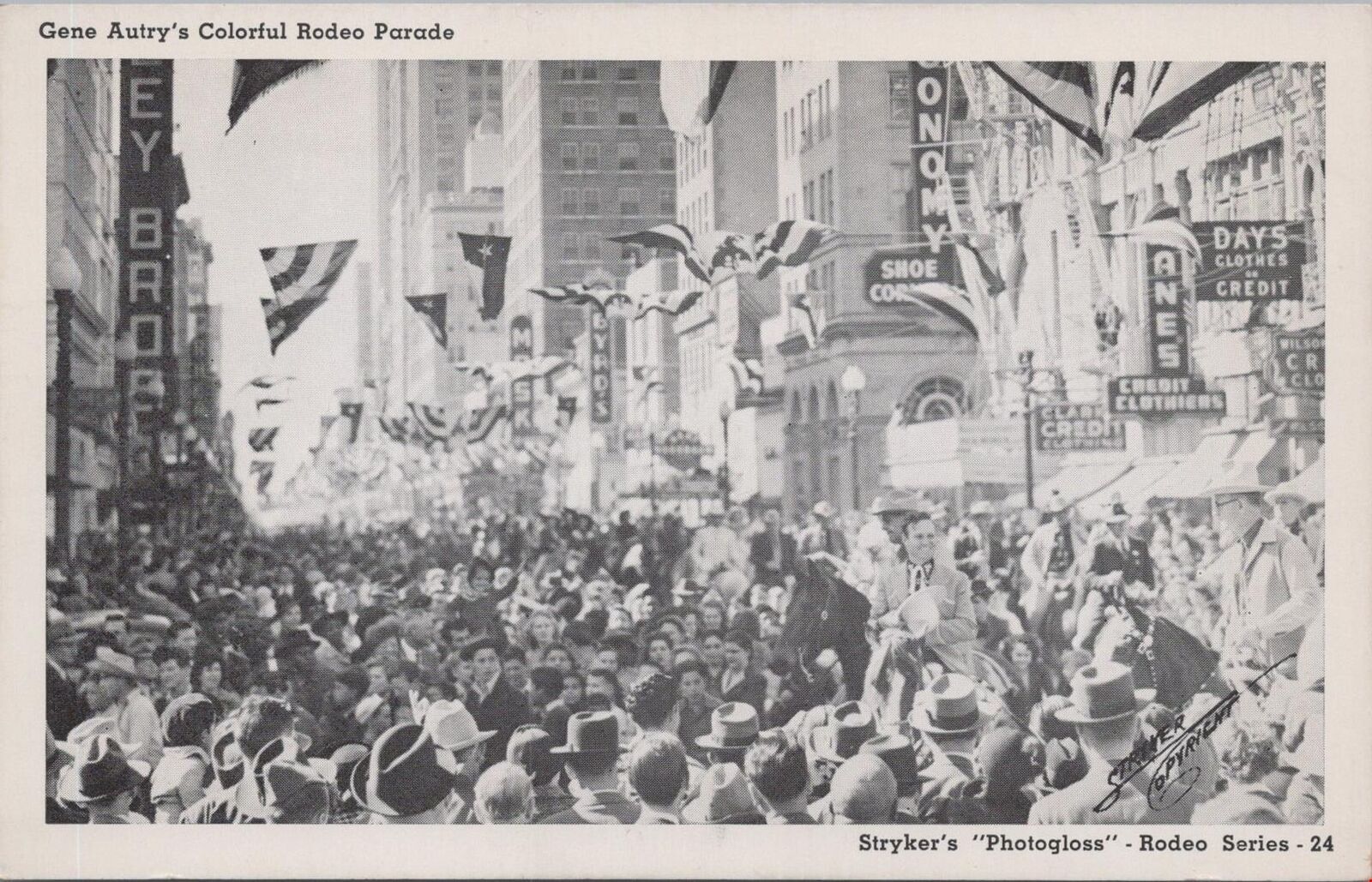 Postcard Rodeo Gene Autry's Colorful Parade 