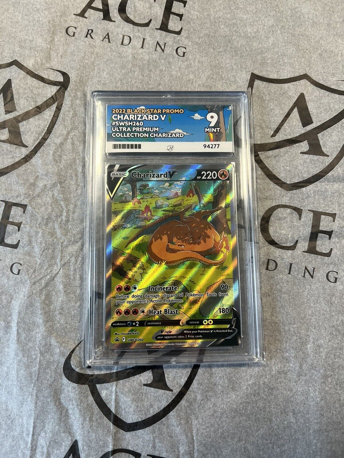 Charizard V SWSH260 - Ultra Premium Collection - ACE 9 with ace label TCG 