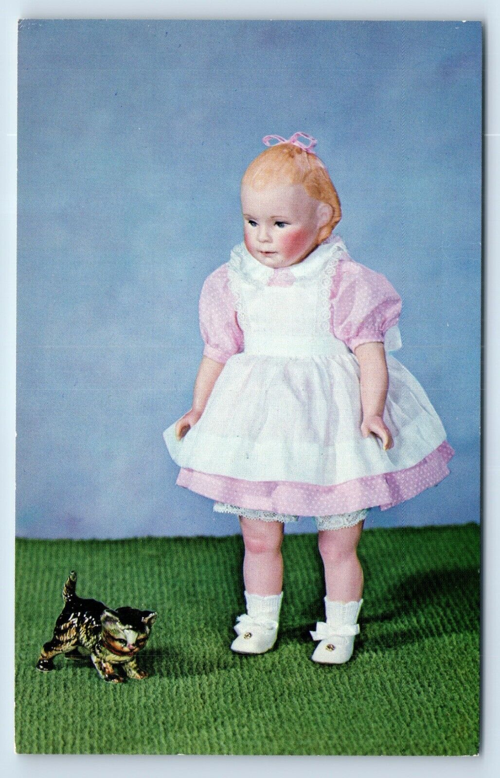 Postcard - Muriel An Ellory Thorpe Creation Bisque Child in White Pinafore Doll