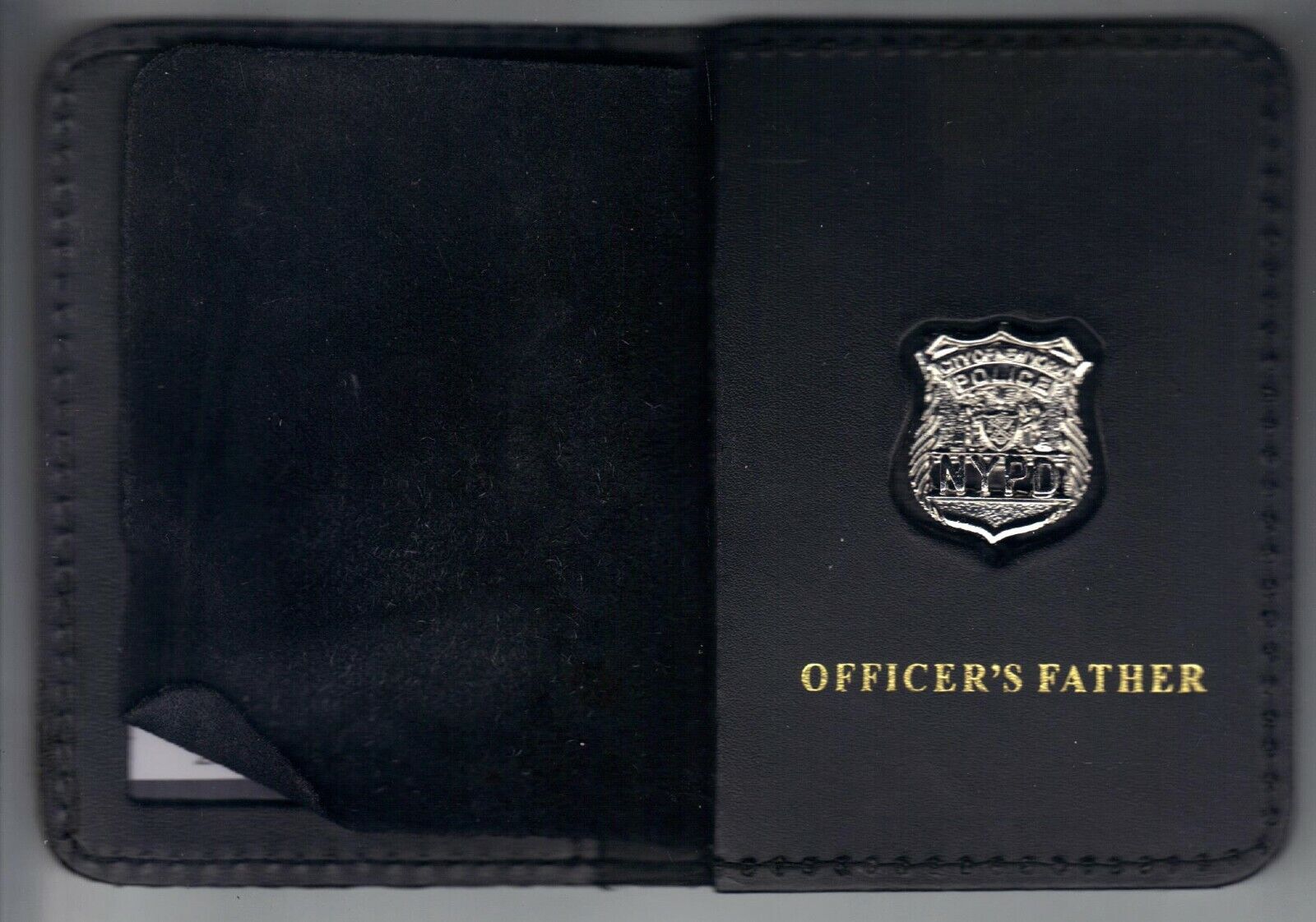 Police Officer\'s Father 1-inch mini cut-out letters pin wallet 