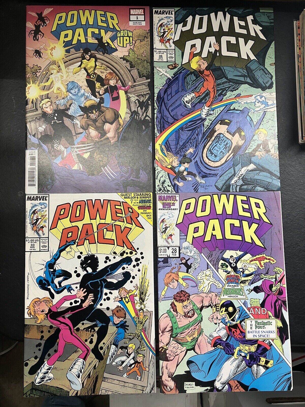 Power Pack Comic Mixed Lot 4 Books Marvel