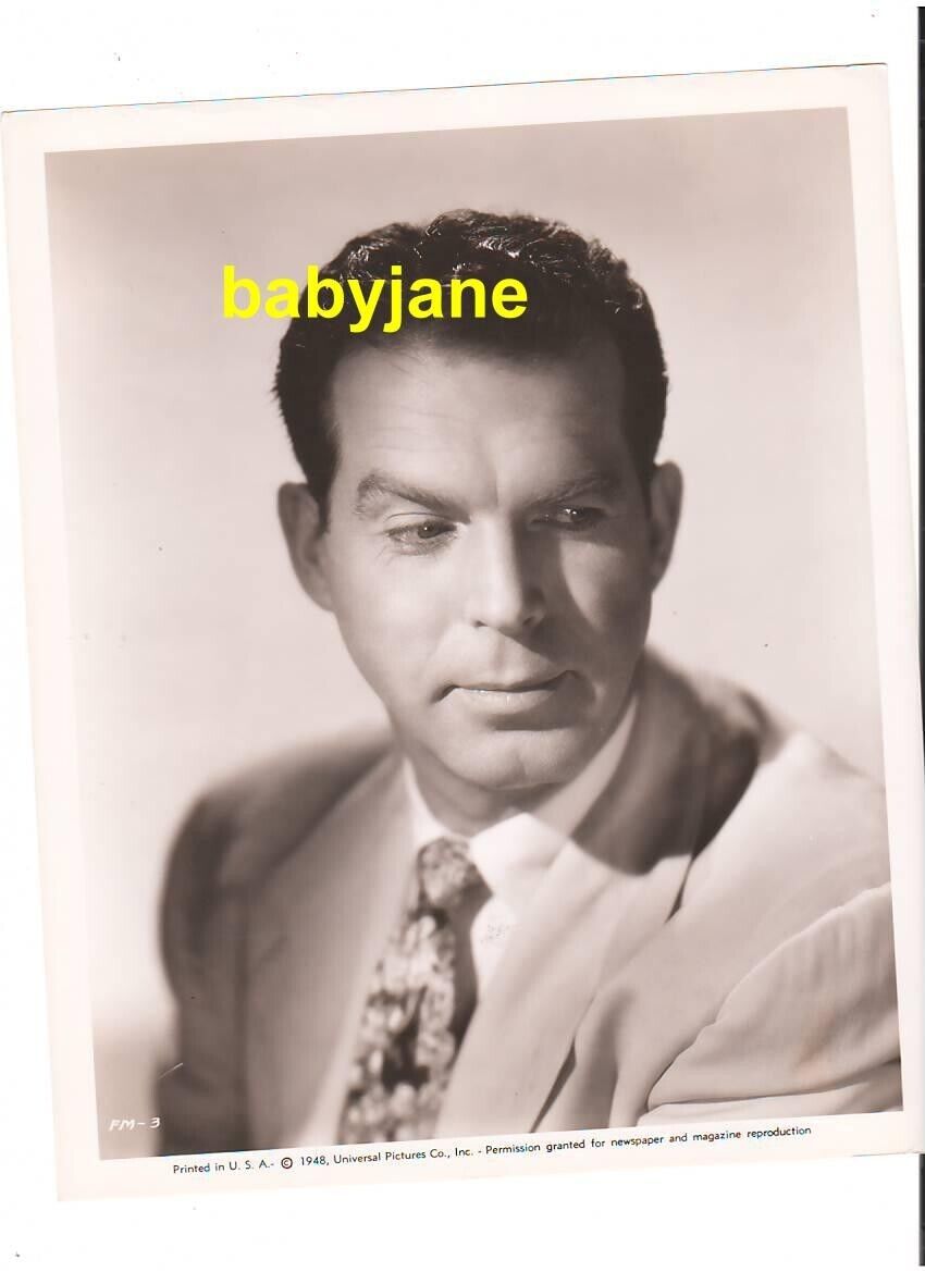 FRED MacMURRAY ORIGINAL 8X10 PHOTO HANDSOME PORTRAIT 1948 UNIVERSAL PICTURES