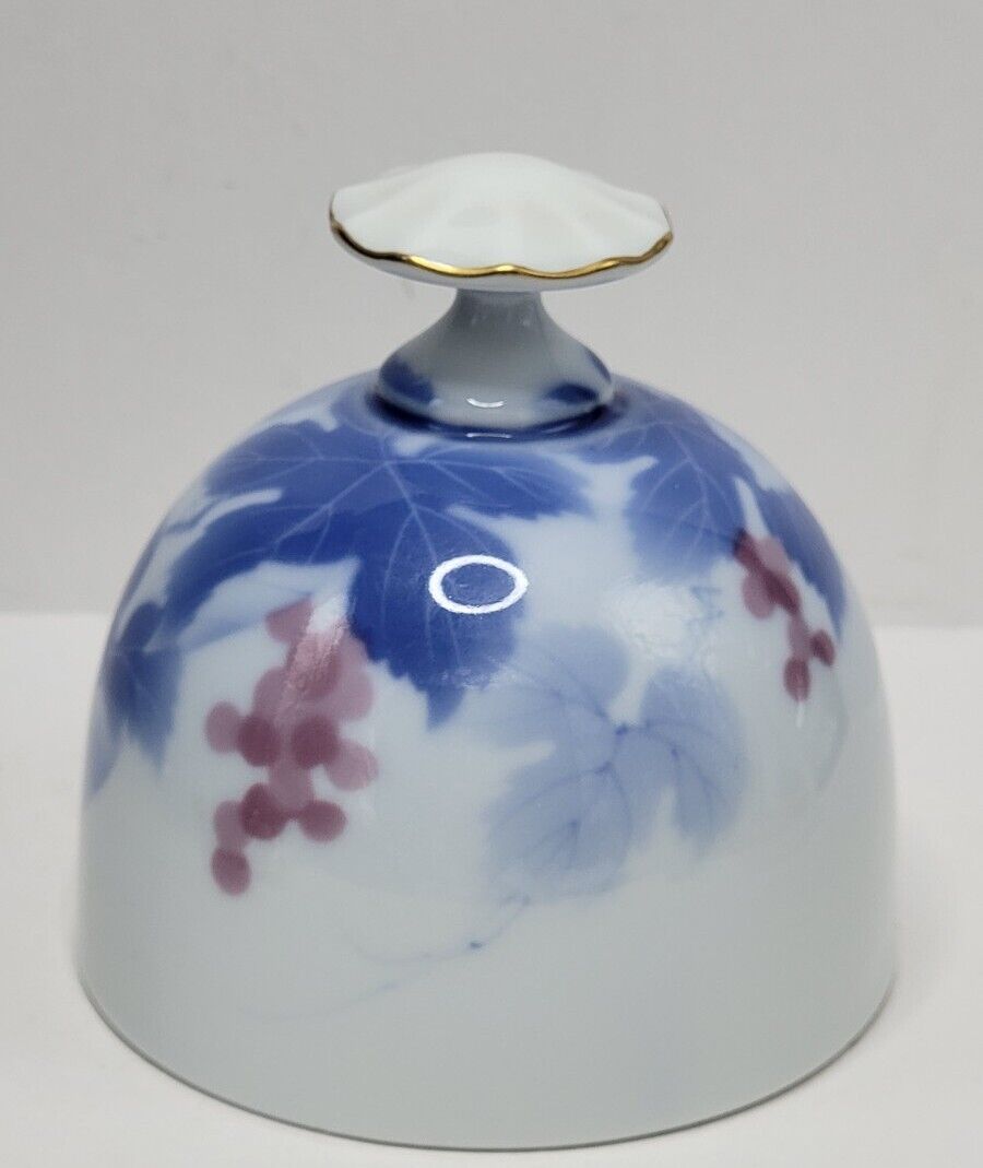 Fukagawa Porcelain Arita Japan Purveyor to the Imperial Household Floral BELL