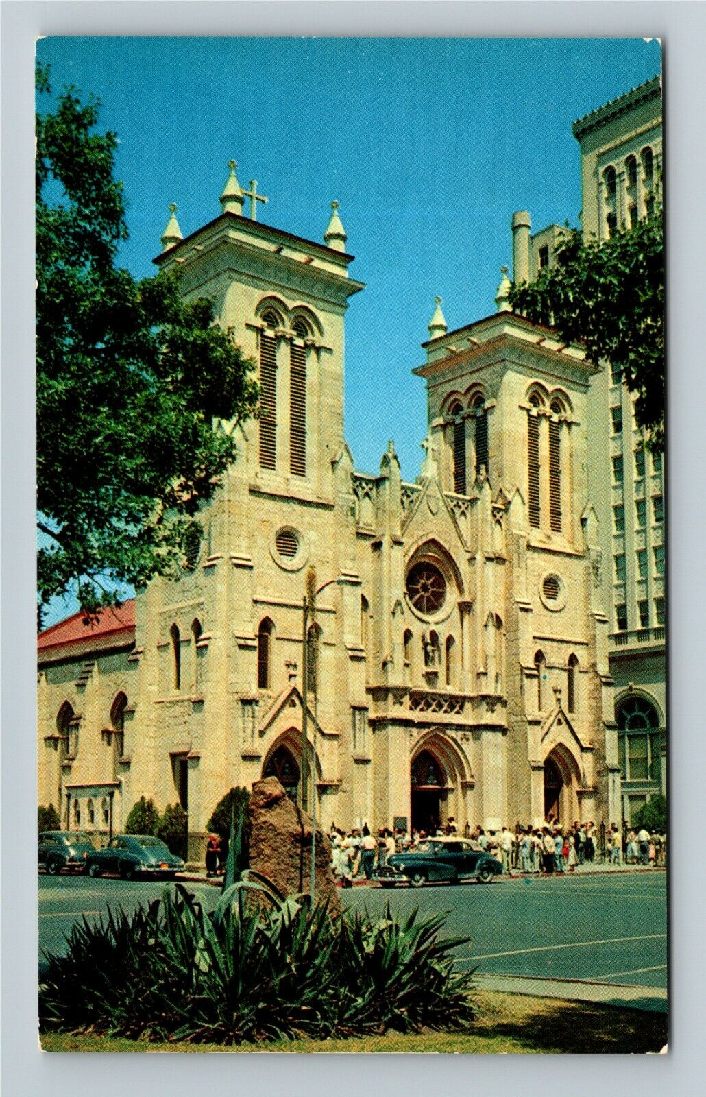 San Antonio TX-Texas, San Fernando Cathedral, Vintage Postcard