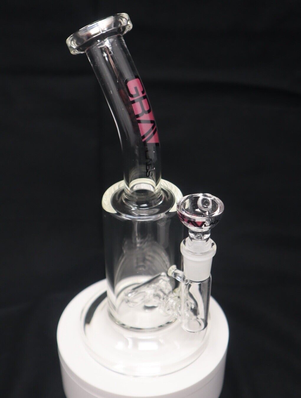 8” GRAV Labs Thick Glass Water Pipe with Purple Logo
