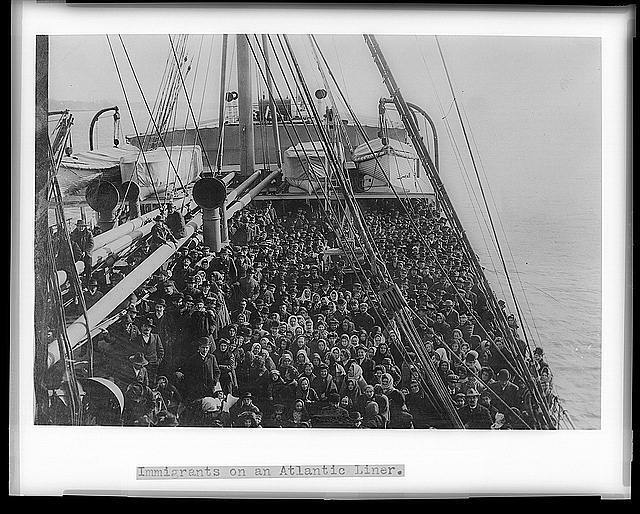 Immigrants on an Atlantic Liner,Emigrants,S.S. PATRICIA,Passengers,Ship,1906
