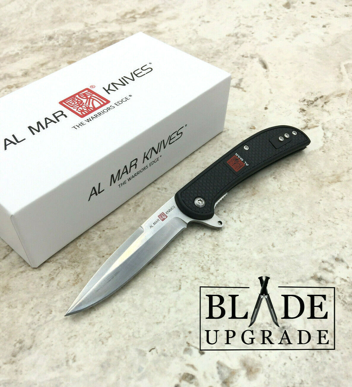 Al Mar Ultralight Hawk Linerlock Steel Blade Folding Knife 4122