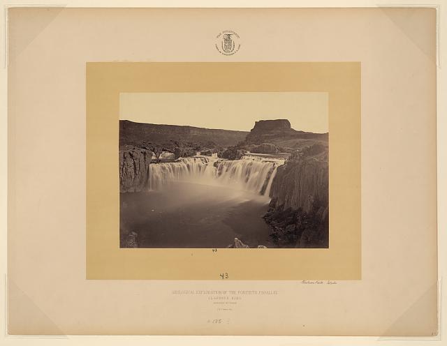 Shoshone Falls,Idaho,ID,Snake River,Timothy O\'Sullivan\'s tent,Waterfall,1868