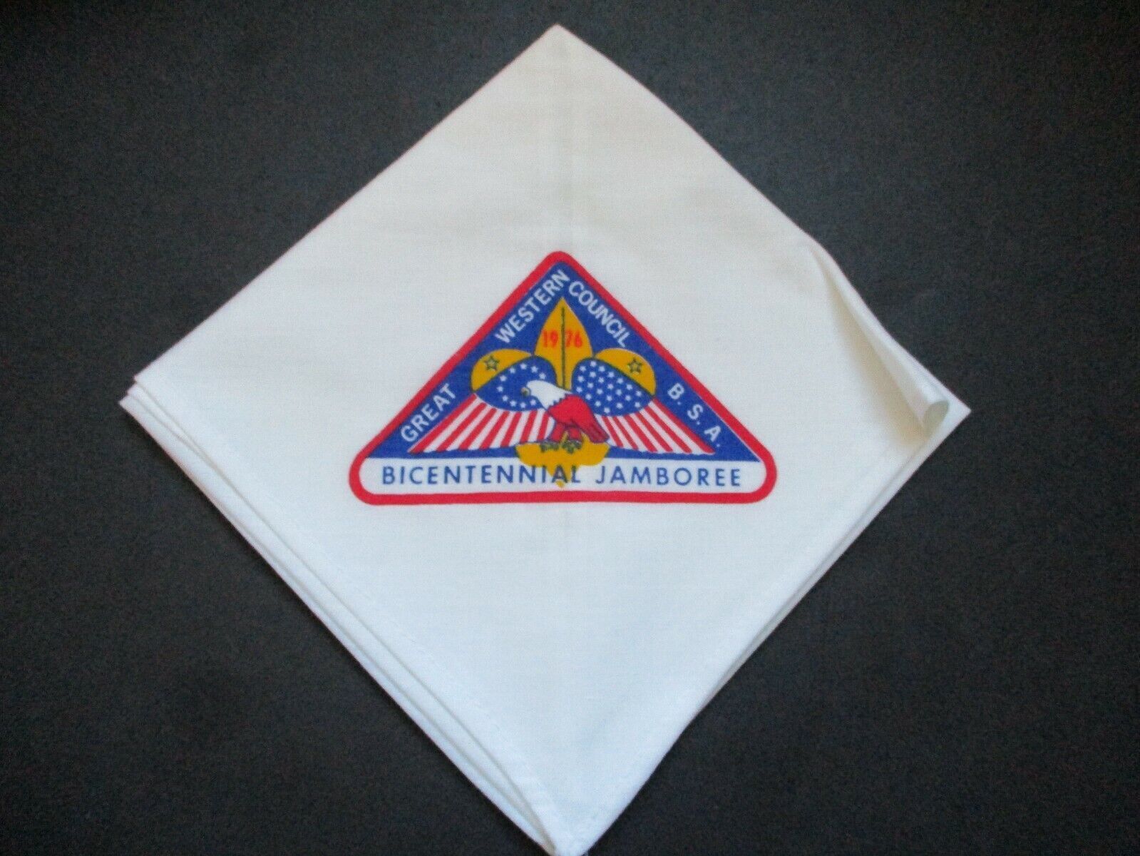 1976 Great Western Council Bicentennial Jamboree BSA boy scout neckerchief