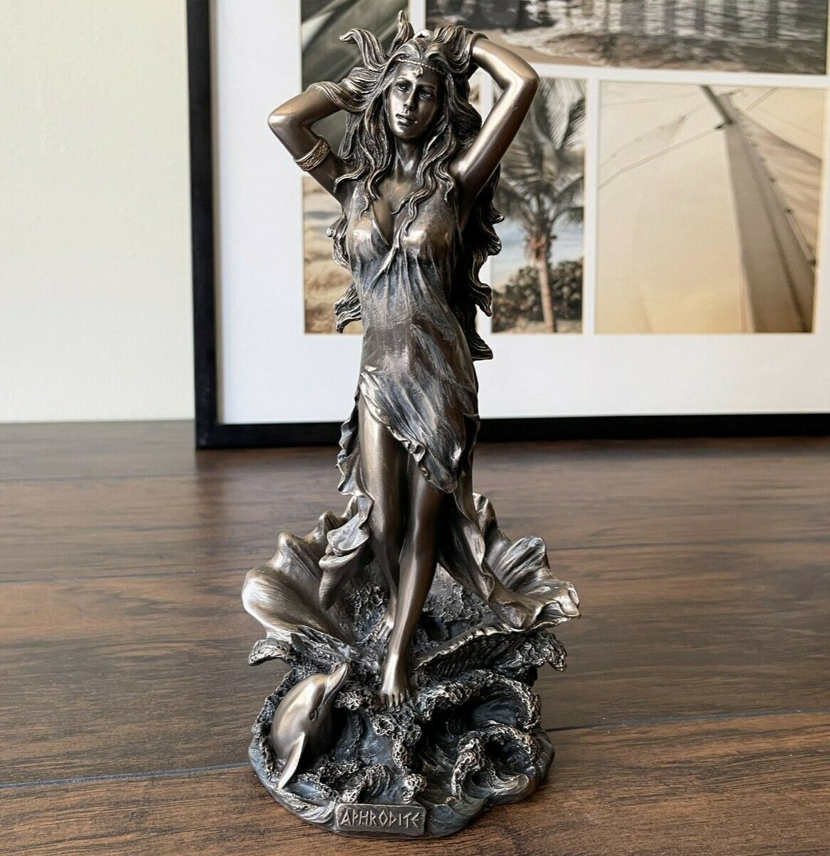 Roman Greek Mythology Goddess Bonded Bronze Aphrodite Sculpture Statue