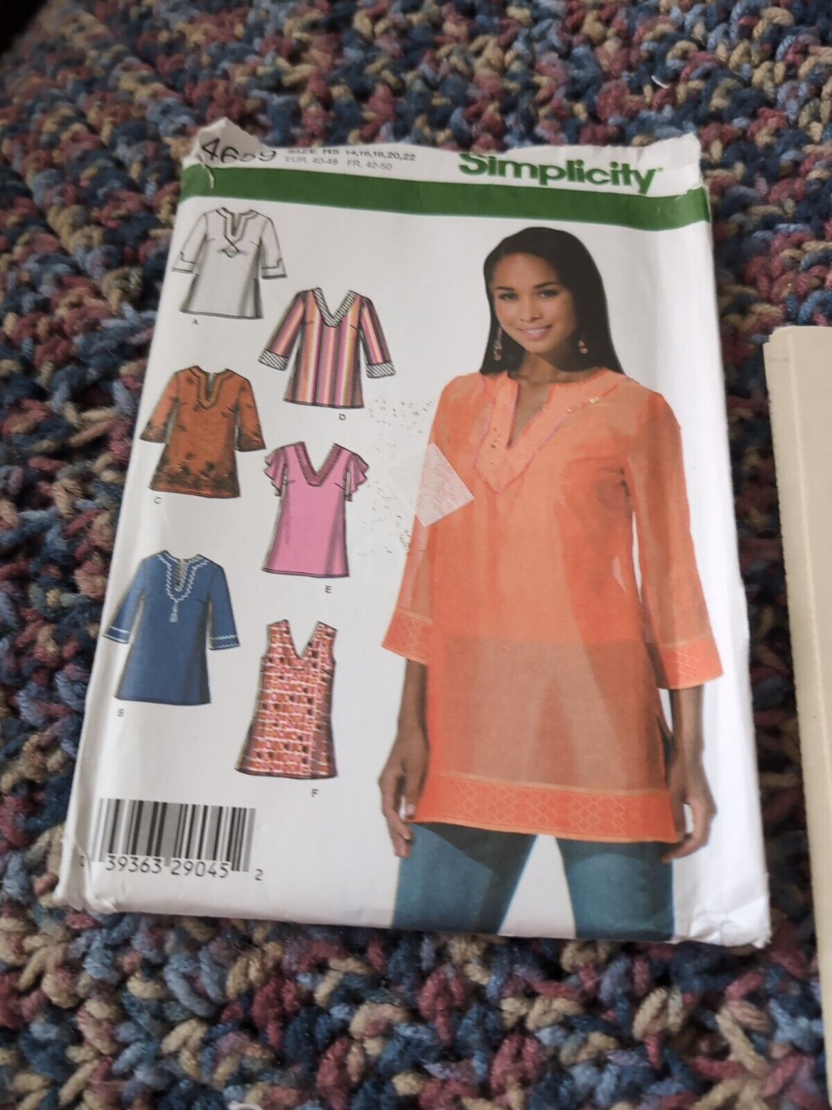 Vintage  Sewing Pattern UNCUT  Simplicity  4659 Tunic Size R5 (14-22)