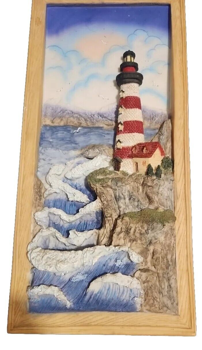 3D Lighthouse Wall Hanging Or Stands On Shelf