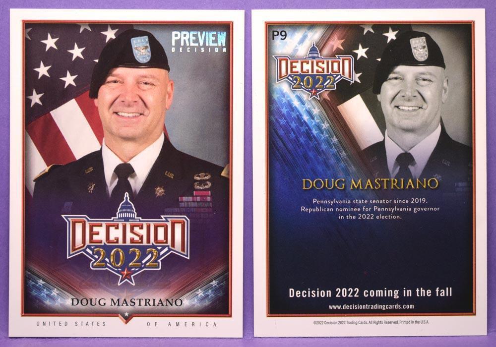 Doug Mastriano Decision 2022 PREVIEW CARD #P9 PA Senator 2022 Governor Candidate