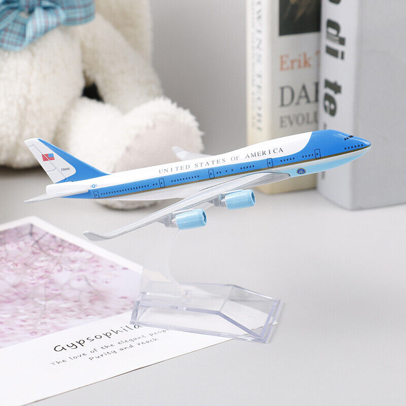 16CM USA Air Force One Airplane Model Boeing 747 Diecast Model Collectionl G q-5
