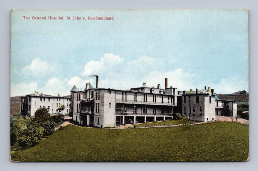 General Hospital ST. JOHN\'S Newfoundland Rare Antique Ayre Postcard ~1910s