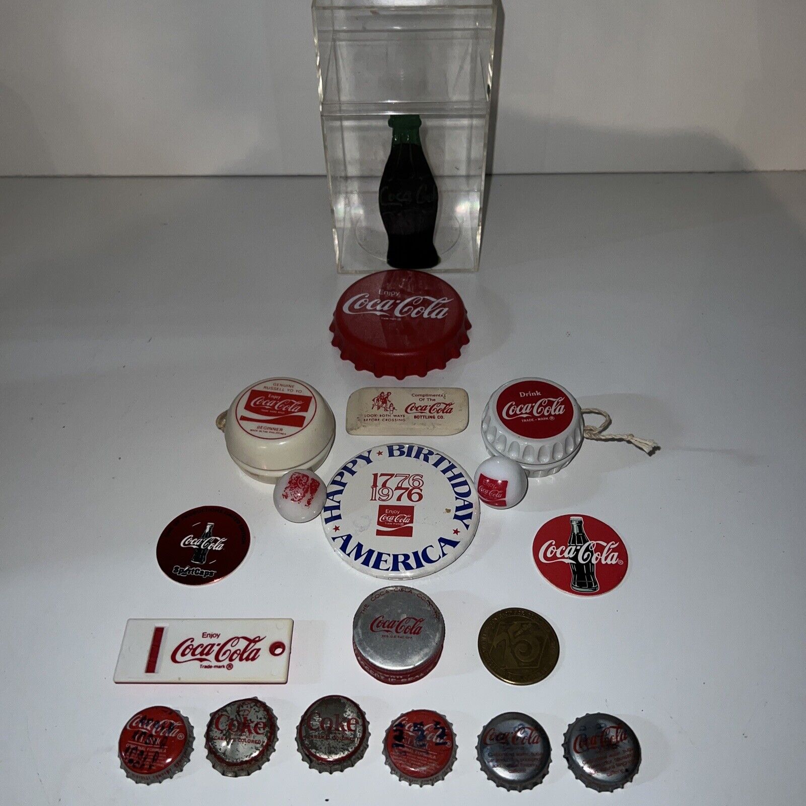 Mixed Lot of Vintage Coca-Cola Advertising Smalls & Whatnot + BONUS Unique Box