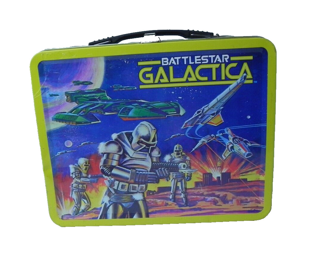 BattleStar Galactica Lunchbox Bif Bang Pow Retro Tin Tote 2013 NEW (small dent)