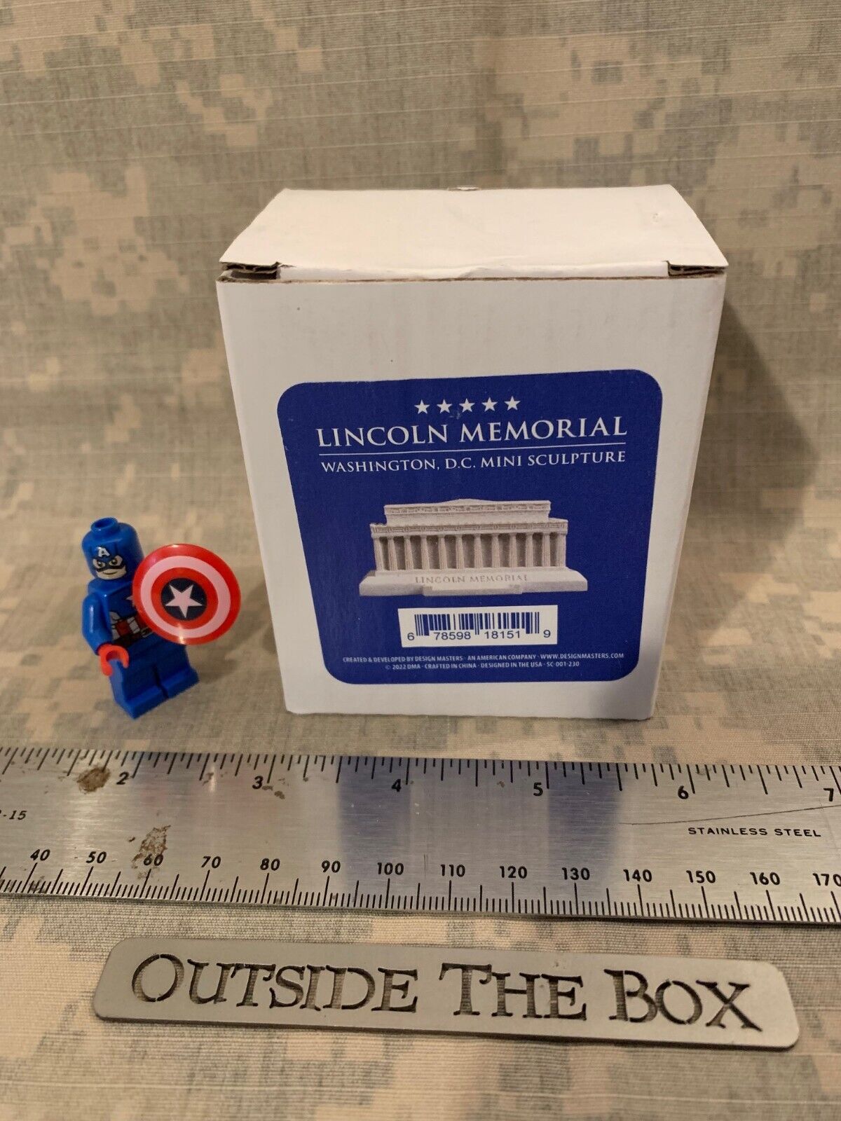 LINCOLN MEMORIAL -  Miniature Statue:  WHITE - High level of detail