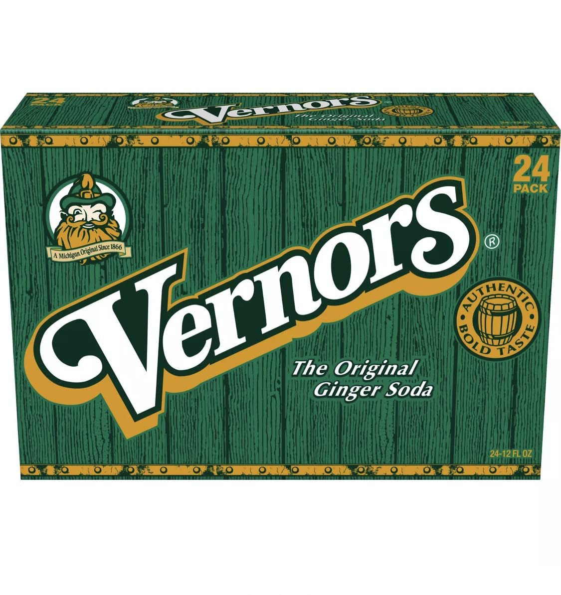 Vernors Ginger Ale, 12 oz 24 Cans