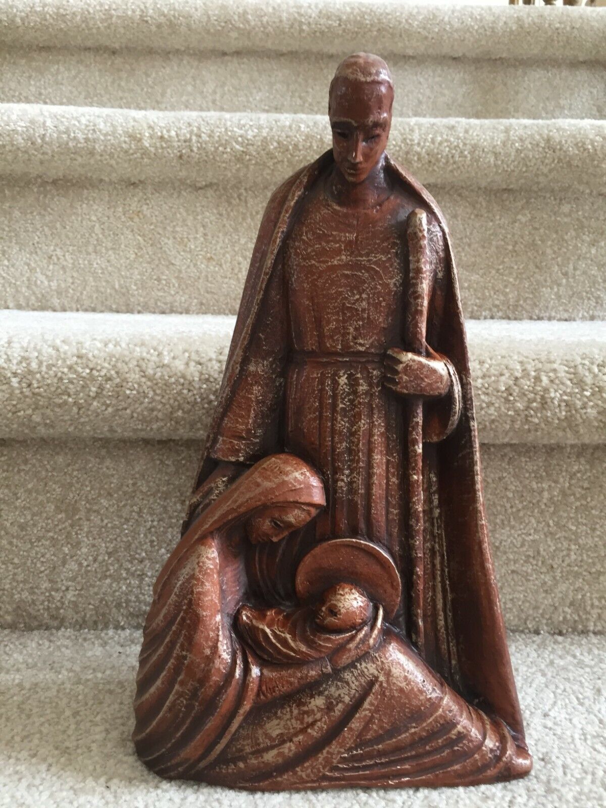 Grail Pottery Ohio Statue/Sculpture Holy Family Nativity 12.5\
