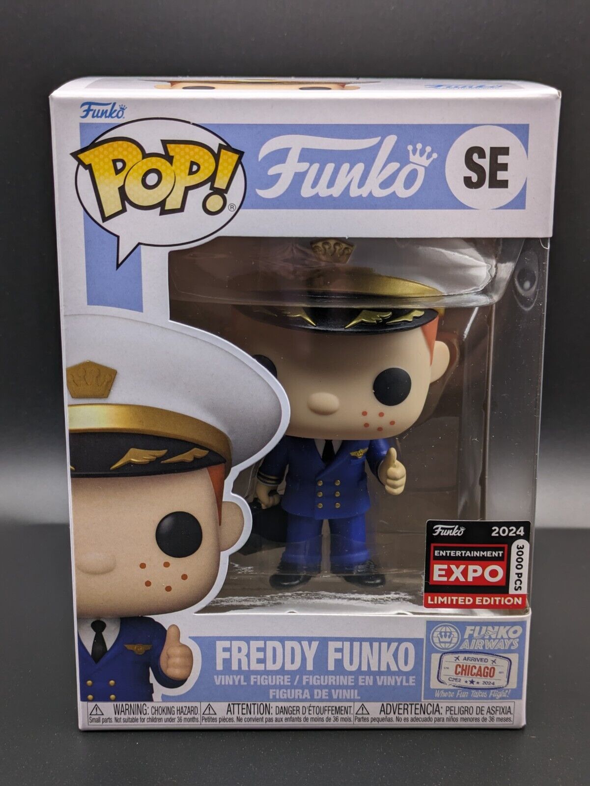 Funko Pop 2024 Freddy Funko in Pilot Uniform C2E2 Exclusive LE 3000 Pcs
