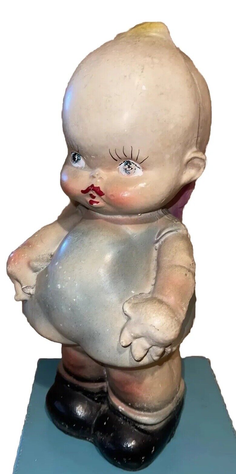 Antique Estate Kewpie Doll Figurine Bank Chalkware 12\