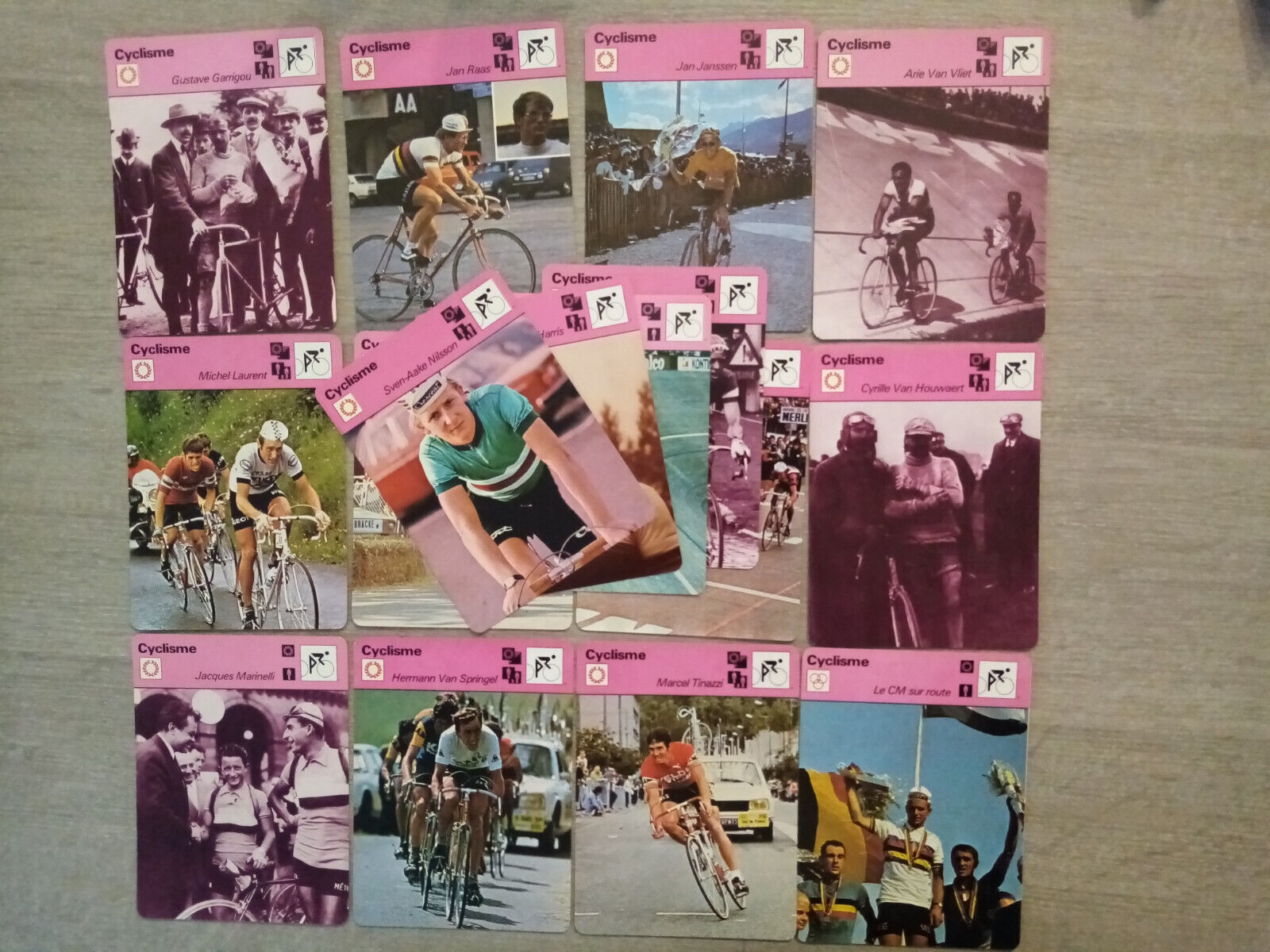 French Card Sportscaster Lot Cycling Only Year 1980 Cycling Cards 1980
