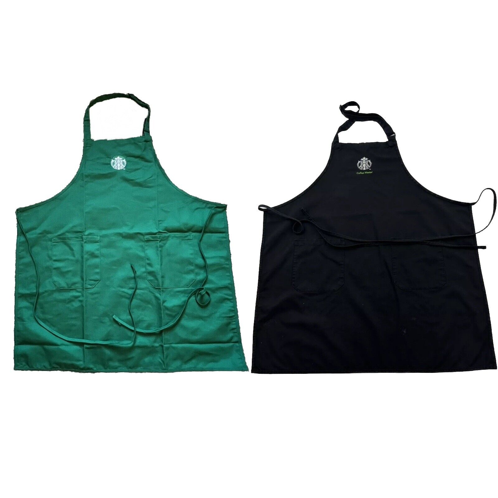 Starbucks Coffee Master Apron And Green Apron Used Recently Washed