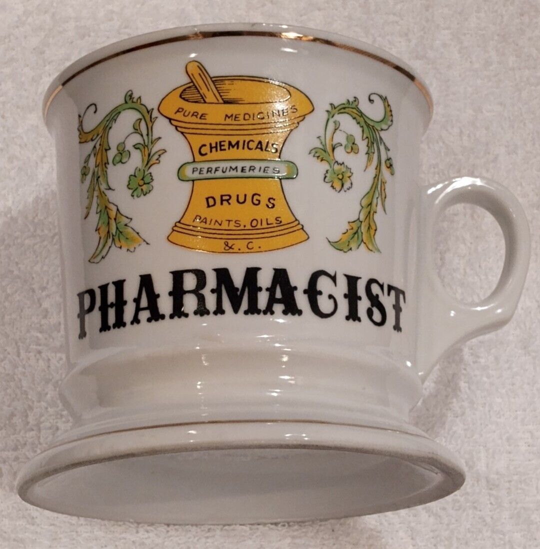 Antique Porcelain Pharmacist Shaving Mug