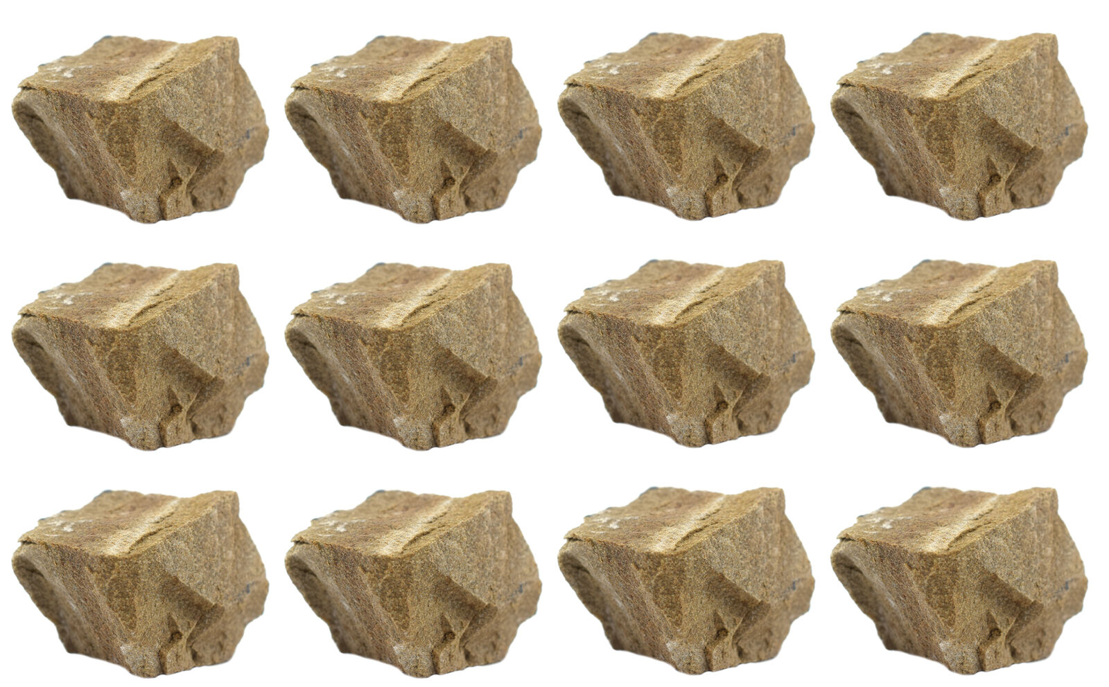 12PK Raw White Sandstone Rock Specimens, 1\