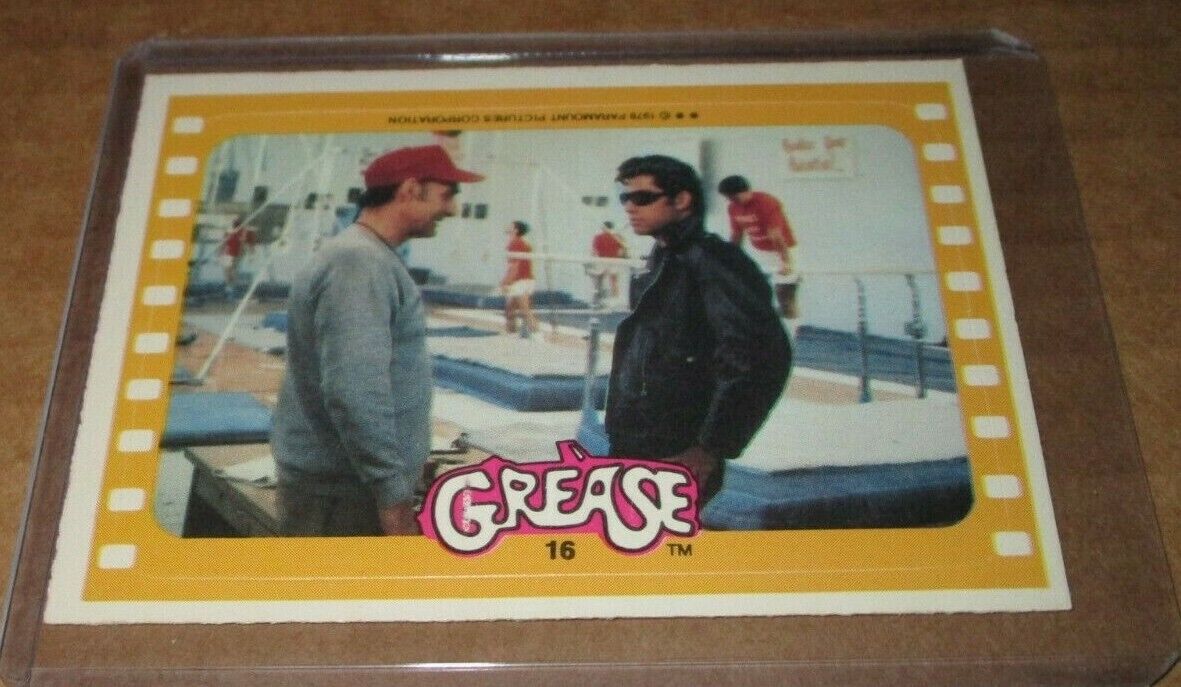 1978 GREASE THE MOVIE SERIES 2 STICKER INSERT CARD #16