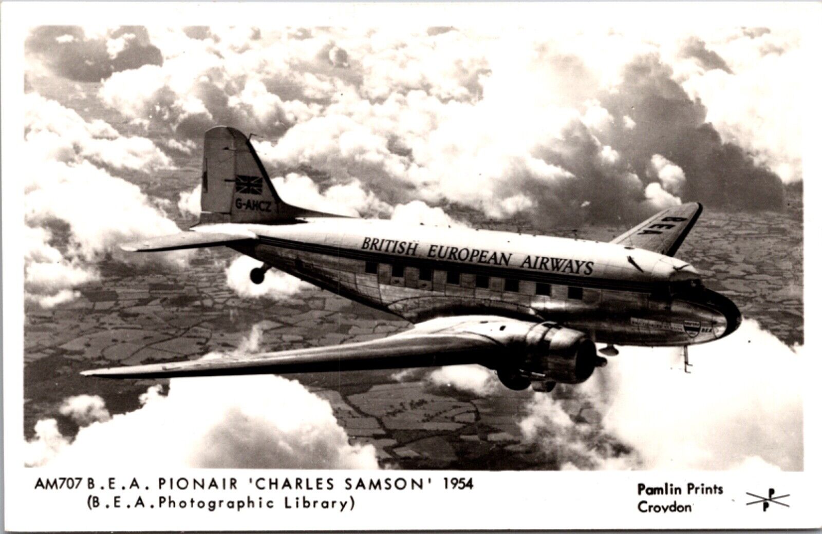 Real Photo Postcard British European Airways Pionair Charles Samson 1954