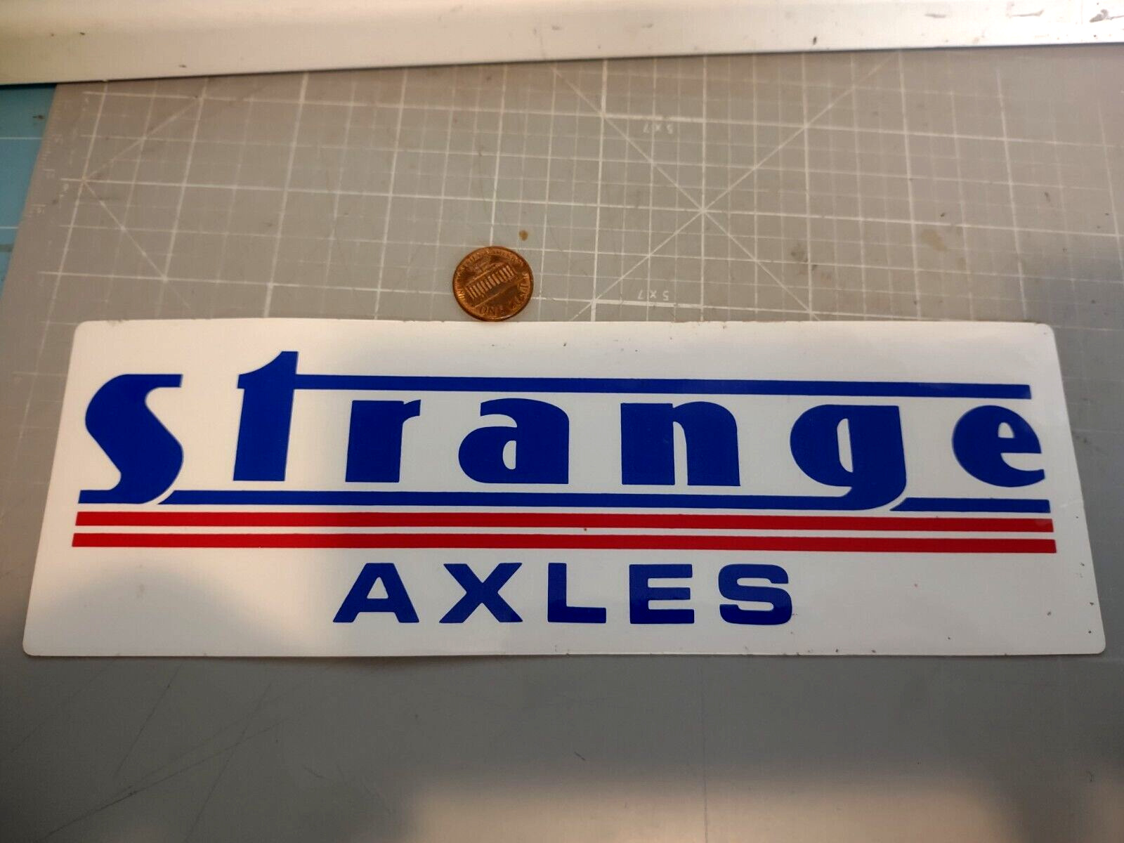 VINTAGE GLOSSY STRANGE AXLES Sticker Decal ORIGINAL old stock