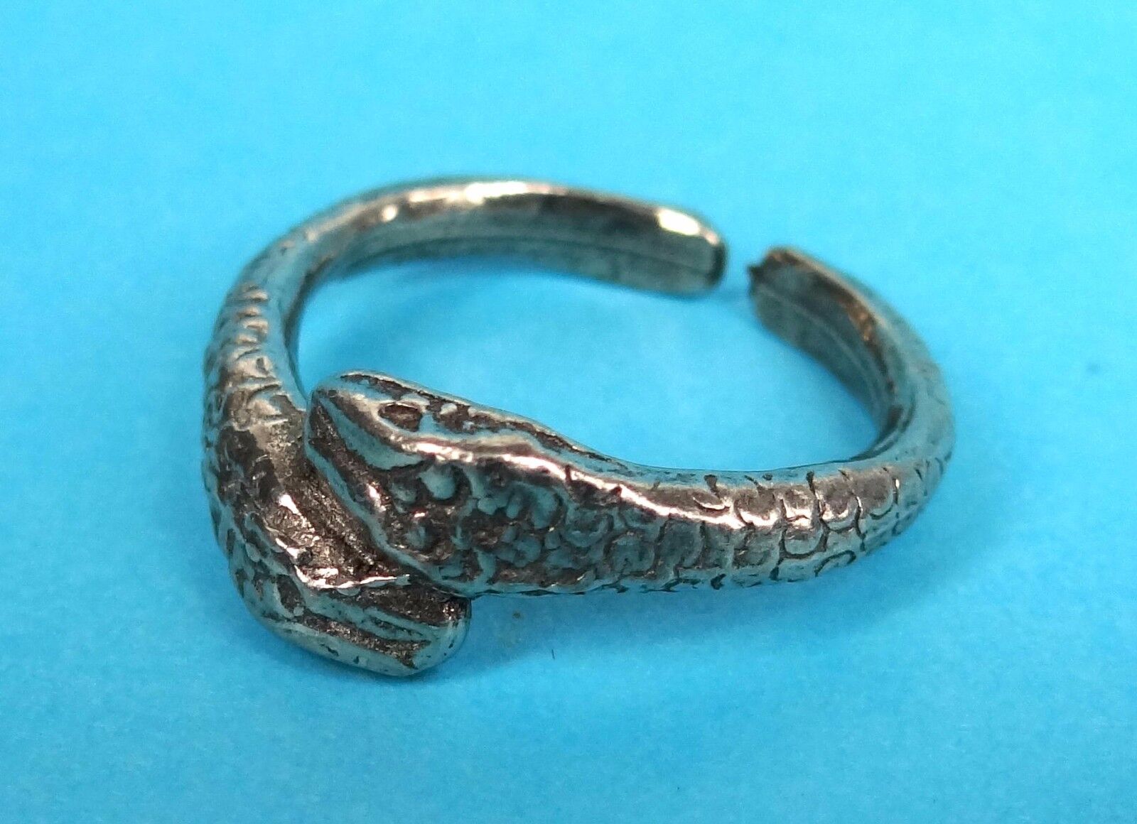 Roman Snake Ring in Fine Pewter