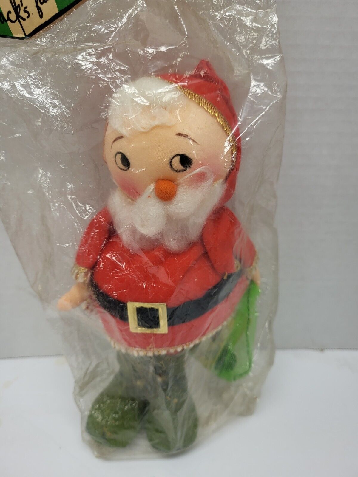 Vintage Jolly Santa Doll By Calverts Inc Christmas Kitsch NOS
