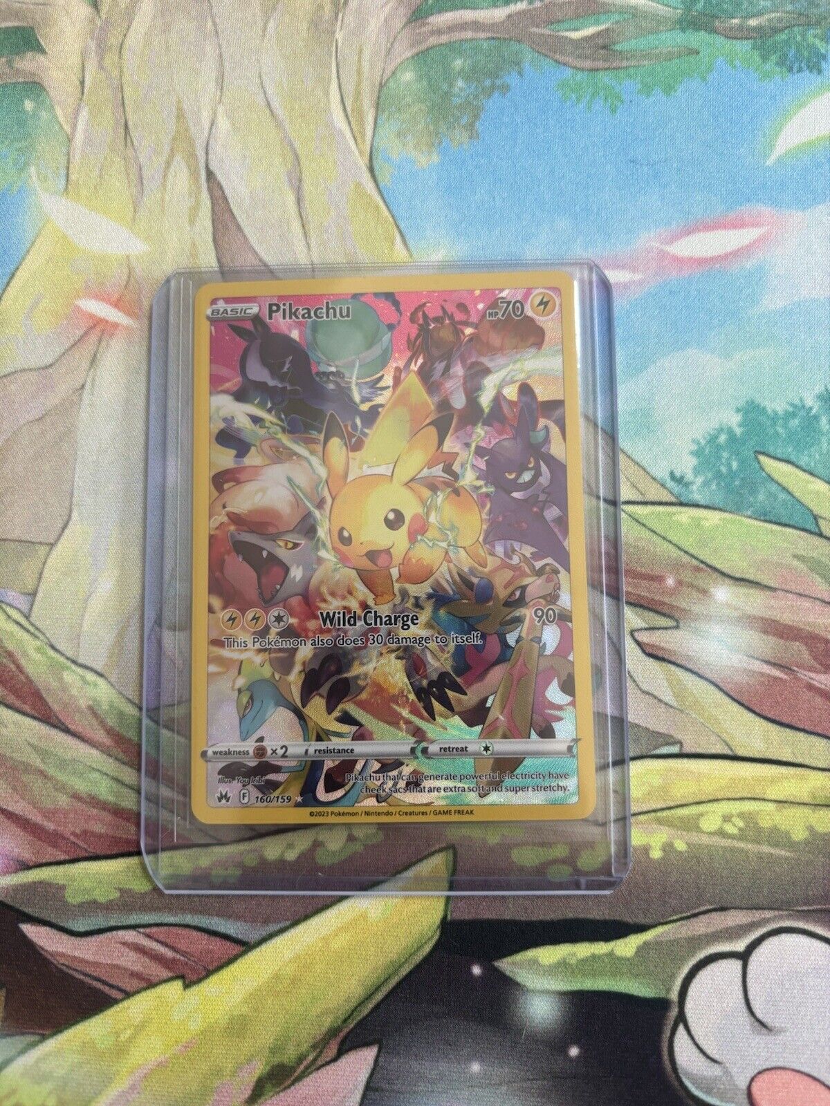 Pokémon TCG Pikachu Crown Zenith 160/159 Holo Secret Rare NM Art Card