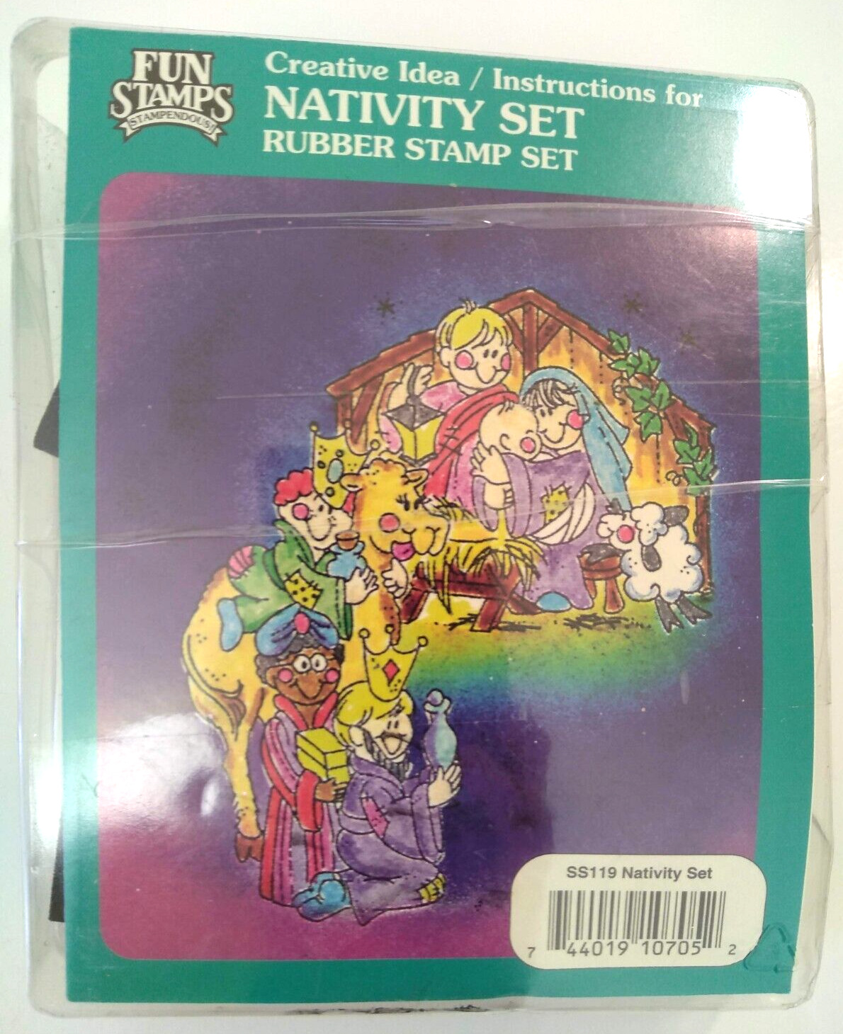 Nativity Set Stamping Kit Christmas Fun Stamps Stampendous SS119 Vintage 1993