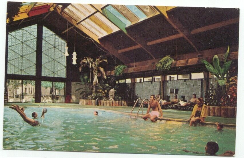 Minneapolis MN Curtis Hotel Tropical Pool Postcard Minnesota