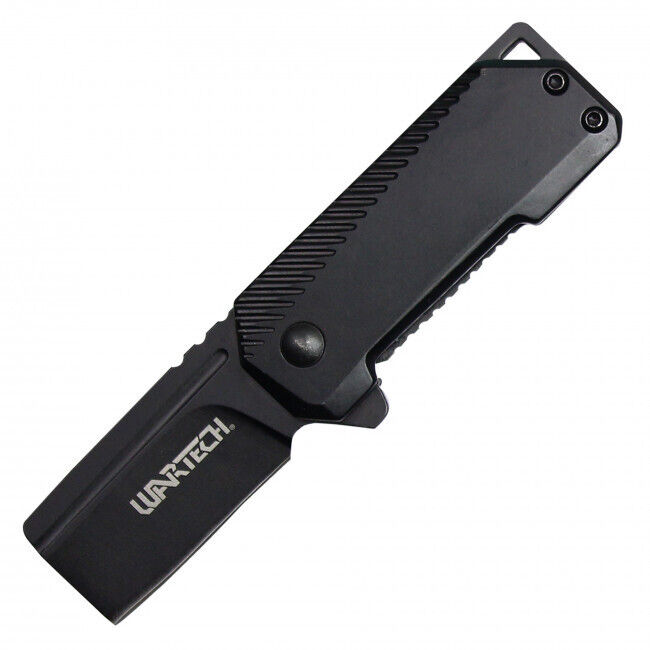 BLACK Tactical BOX CUTTER Pocket CLEAVER Spring Assisted Open Folding Knife EDC