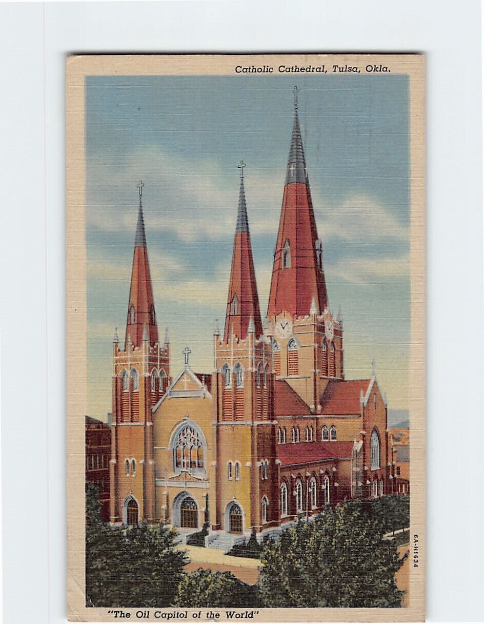 Postcard Catholic Cathedral Tulsa Oklahoma USA