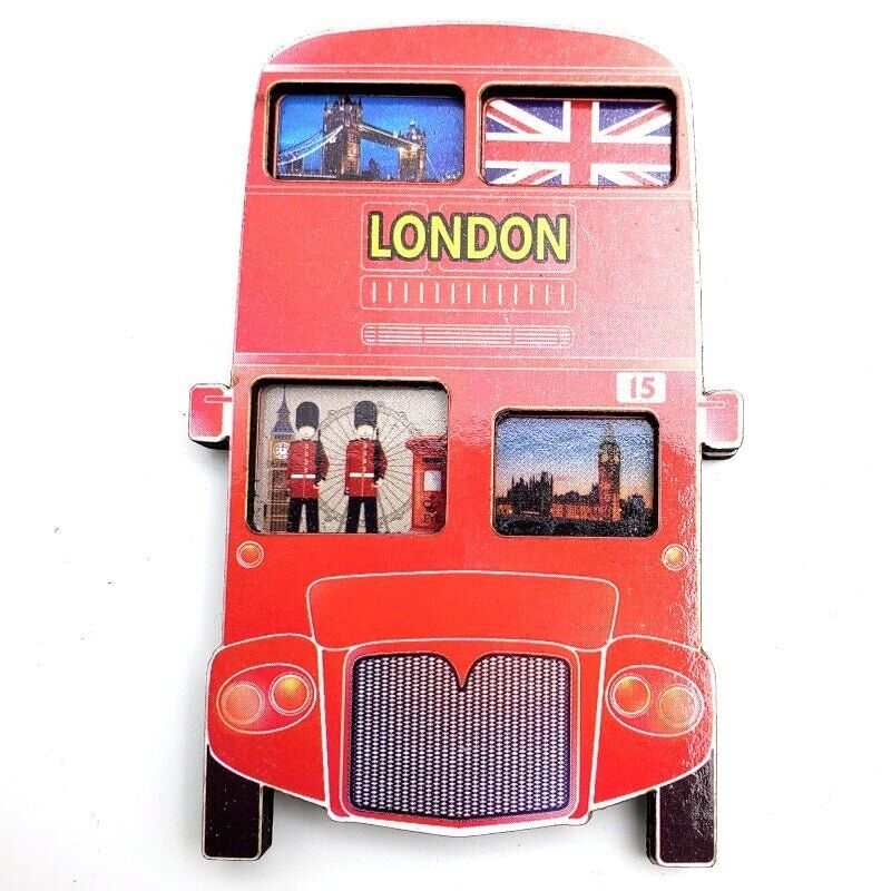 London England Refrigerator Fridge Magnet Travel Tourist Souvenir Double Decker