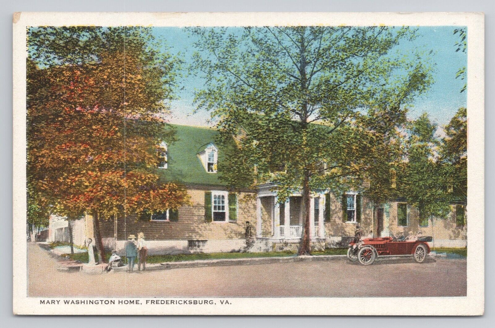 Postcard Mary Washington Home Fredericksburg Virginia c1920