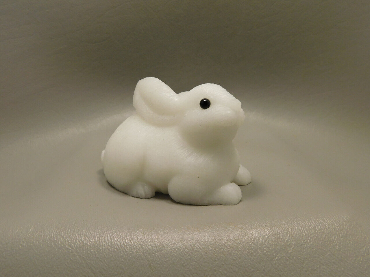White Rabbit Figurine Gemstone Animal Carving Marble #O137