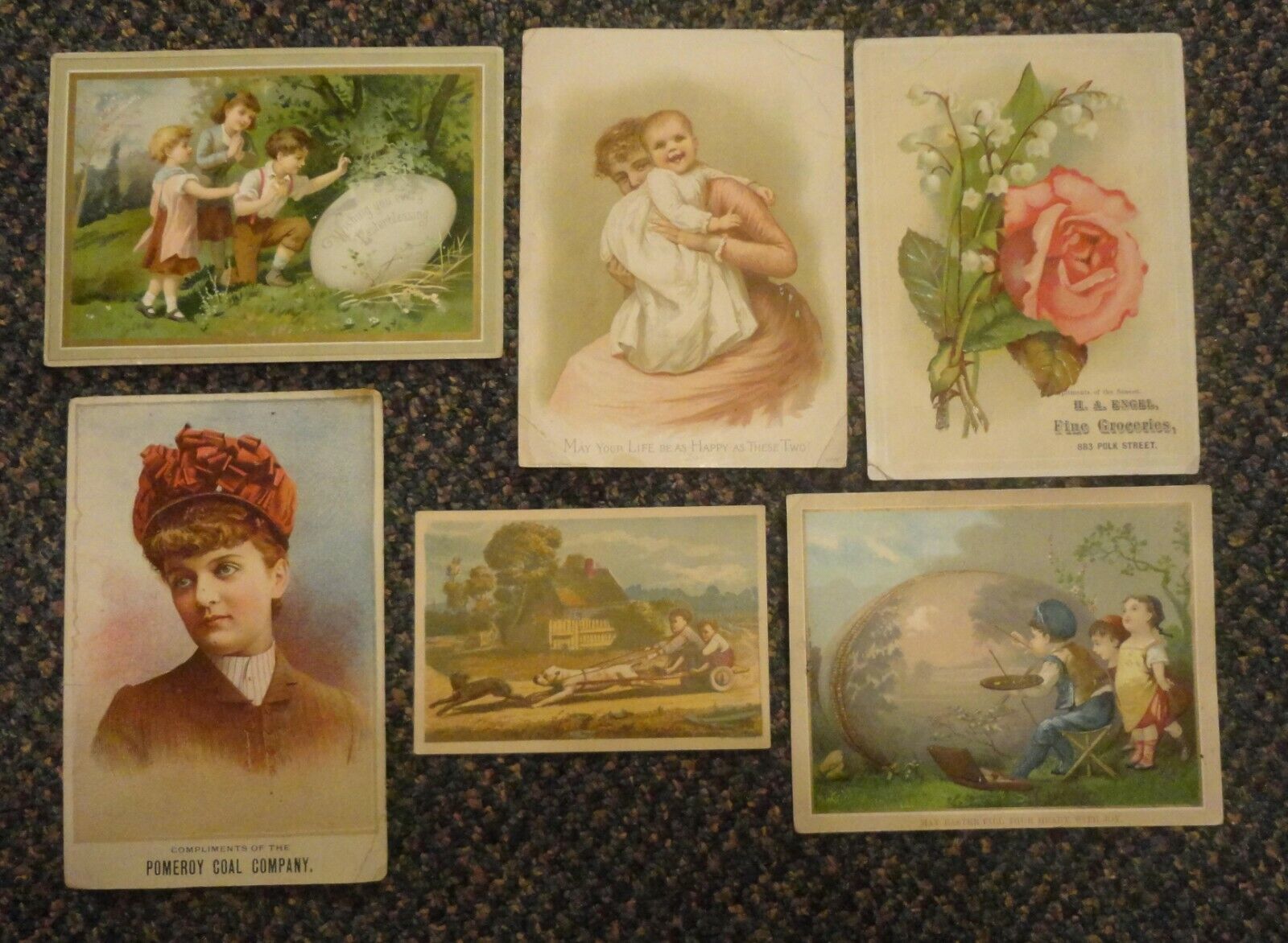 c1880s misc trade card group